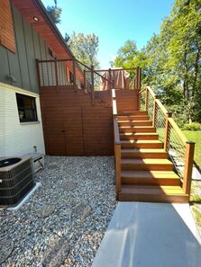 Cedar Deck with Cable Railings, Screened in Patio with Under Decking in Ogden Dunes, IN (1)