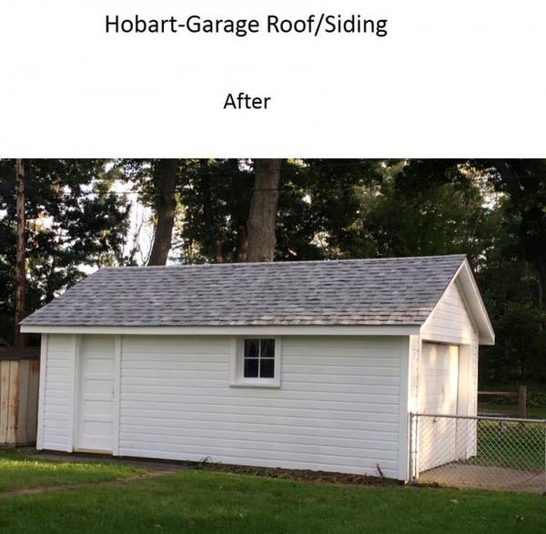 Before & After Garage Roof/Siding Hobart, IN